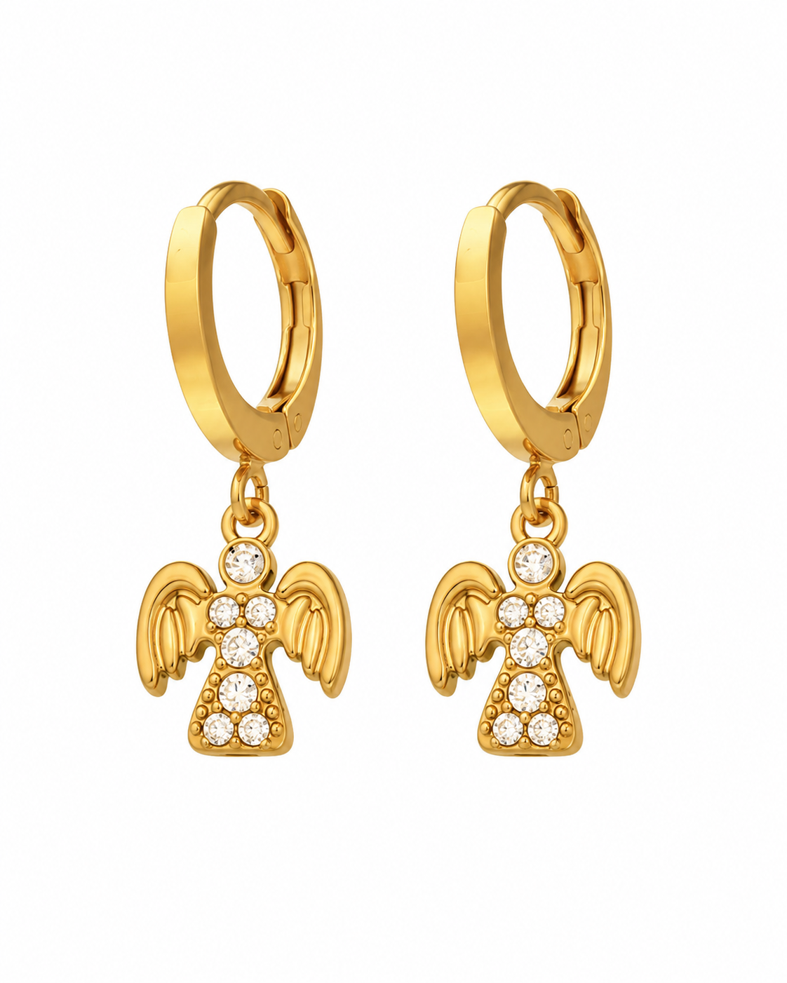 Alternate view of Celestia Angel Zircon Hoop Earrings by Zodiglow