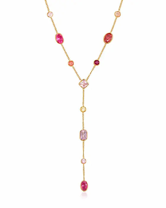 Front view of Celestia Aura Y Necklace by Zodiglow