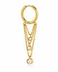 Front view of Celestia Cascade Chain Earrings by Zodiglow
