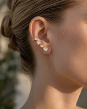 Alternate view of Celestia Cascade Drop Earrings by Zodiglow