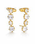 Front view of Celestia Cascade Drop Earrings by Zodiglow
