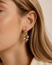 Alternate view of Celestia Color Orbit Hoop Earrings by Zodiglow