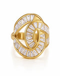 Front view of Celestia Orbit Dual Flow Ring by Zodiglow