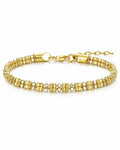 Front view of Celestia Radiant Cube Tennis Bracelet by Zodiglow