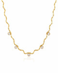 Front view of Celestia Ripple Charm Necklace by Zodiglow