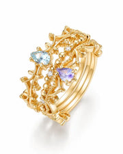Front view of Celestia Royal Bloom Ring by Zodiglow