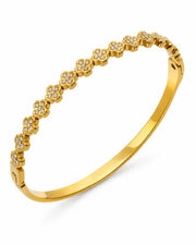 Detail view of Celestia Star & Crystal Bangle Collection by Zodiglow