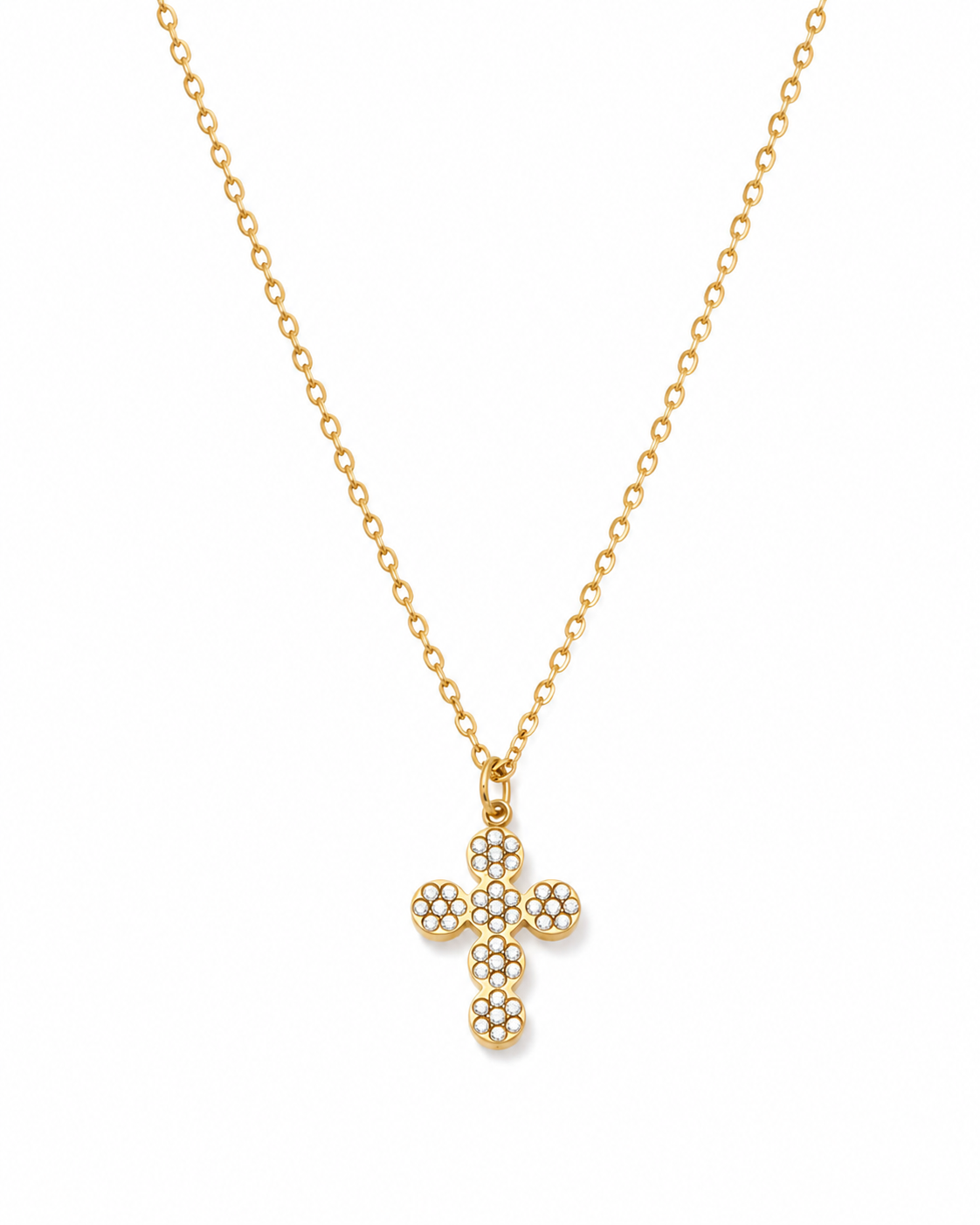 Detail view of Celestia Zircon Cross Set by Zodiglow