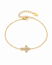 Front view of Celestia Zircon Cross Set by Zodiglow