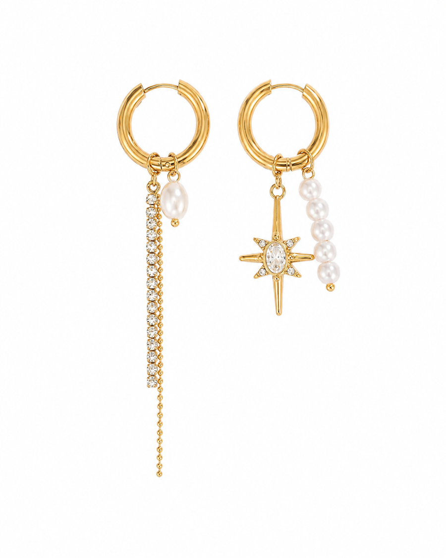 Celestial Pearl Drop Earrings