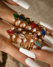 Alternate view of Celestine 12-Month Birthstone Marquise Zircon Ring by Zodiglow