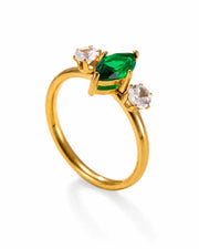 Styled view of Celestine 12-Month Birthstone Marquise Zircon Ring by Zodiglow
