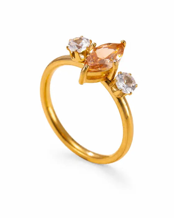 Additional view 12 of Celestine 12-Month Birthstone Marquise Zircon Ring by Zodiglow