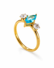 Additional view 13 of Celestine 12-Month Birthstone Marquise Zircon Ring by Zodiglow