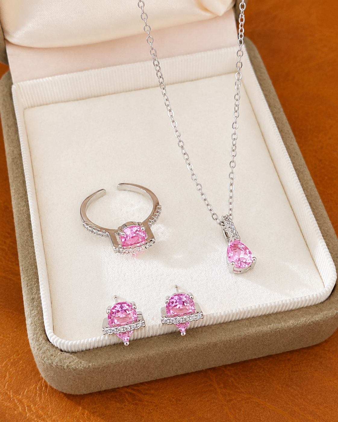 Additional view 8 of Celestine Zircon Jewelry Set by Zodiglow