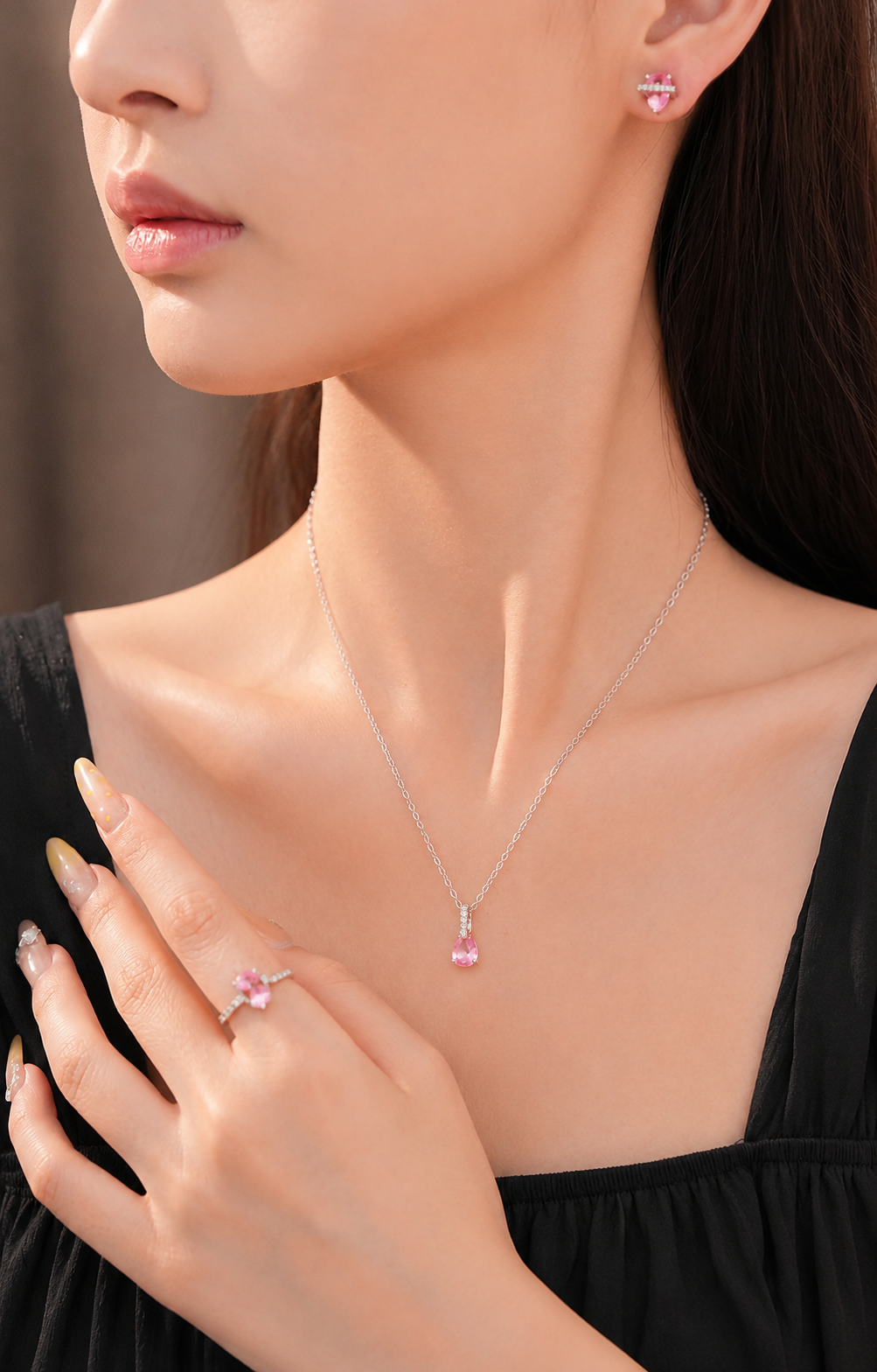 Additional view 9 of Celestine Zircon Jewelry Set by Zodiglow