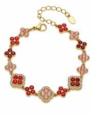 Styled view of Aurelia Clover Garden Zircon Bracelet by Zodiglow