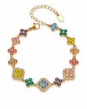 Additional view 9 of Aurelia Clover Garden Zircon Bracelet by Zodiglow
