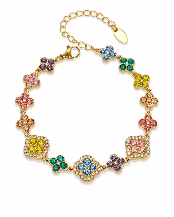Additional view 9 of Aurelia Clover Garden Zircon Bracelet by Zodiglow