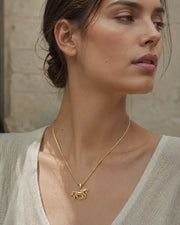 Alternate view of Chevalier Gold Horse Pendant Necklace by Zodiglow