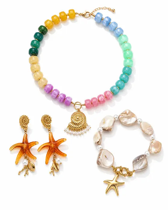Front view of Limited Summer Edition – Coastal Treasure Jewelry Set by Zodiglow
