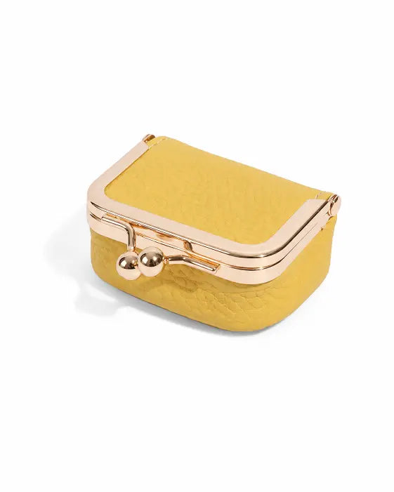 Close-up view of Colette Mini Kiss-Lock Jewelry Case by Zodiglow