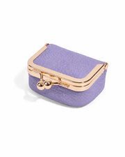 Front view of Colette Mini Kiss-Lock Jewelry Case by Zodiglow