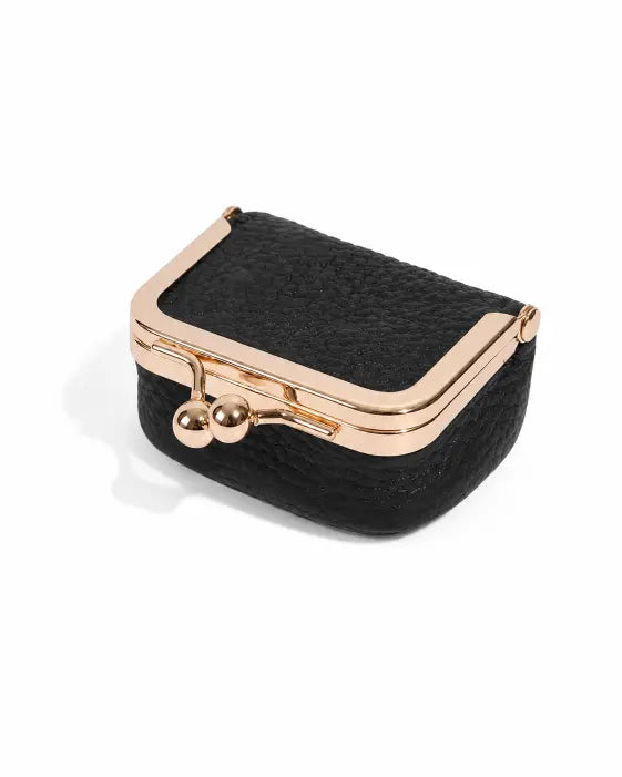 Side view of Colette Mini Kiss-Lock Jewelry Case by Zodiglow