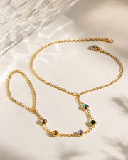 Side view of Soléa Hand Chain Bracelet Collection – 7 Designs by Zodiglow