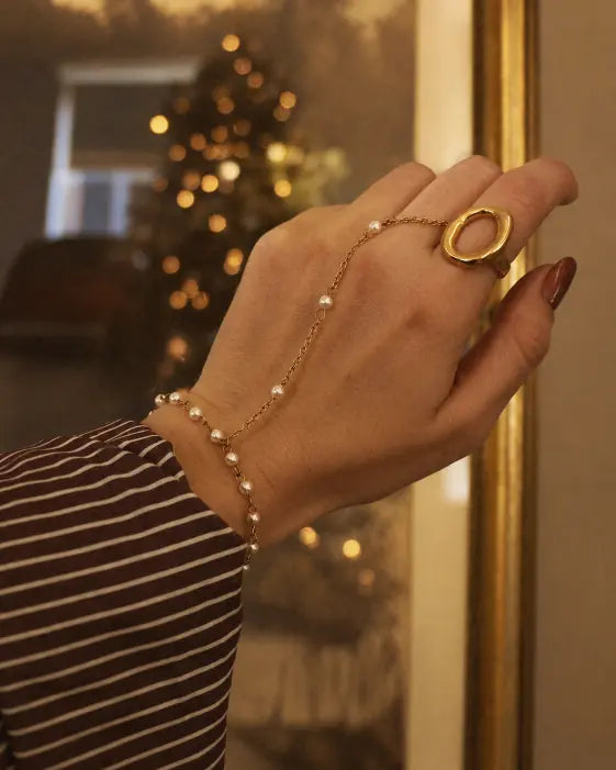 Styled view of Soléa Hand Chain Bracelet Collection – 7 Designs by Zodiglow