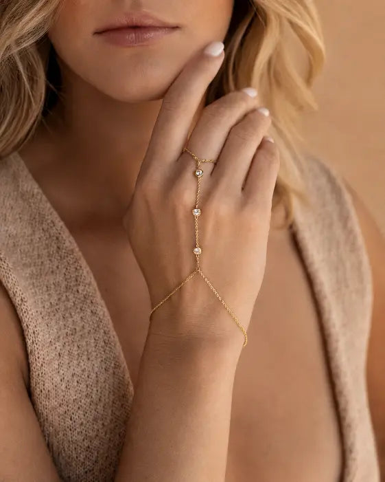 Additional view 7 of Soléa Hand Chain Bracelet Collection – 7 Designs by Zodiglow