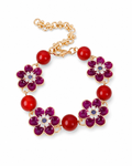 Front view of Crimson Bloom Bracelet by Zodiglow