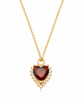 Front view of Crimson Heart Necklace by Zodiglow
