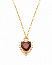 Front view of Crimson Heart Necklace by Zodiglow