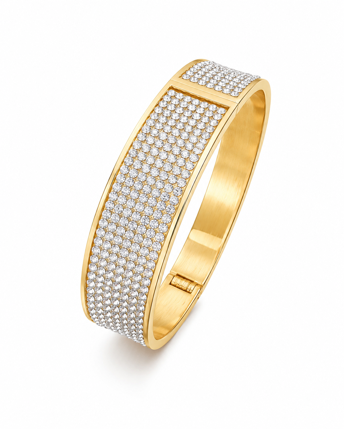 Front view of Crystal Pavé Cuff Bracelet by Zodiglow