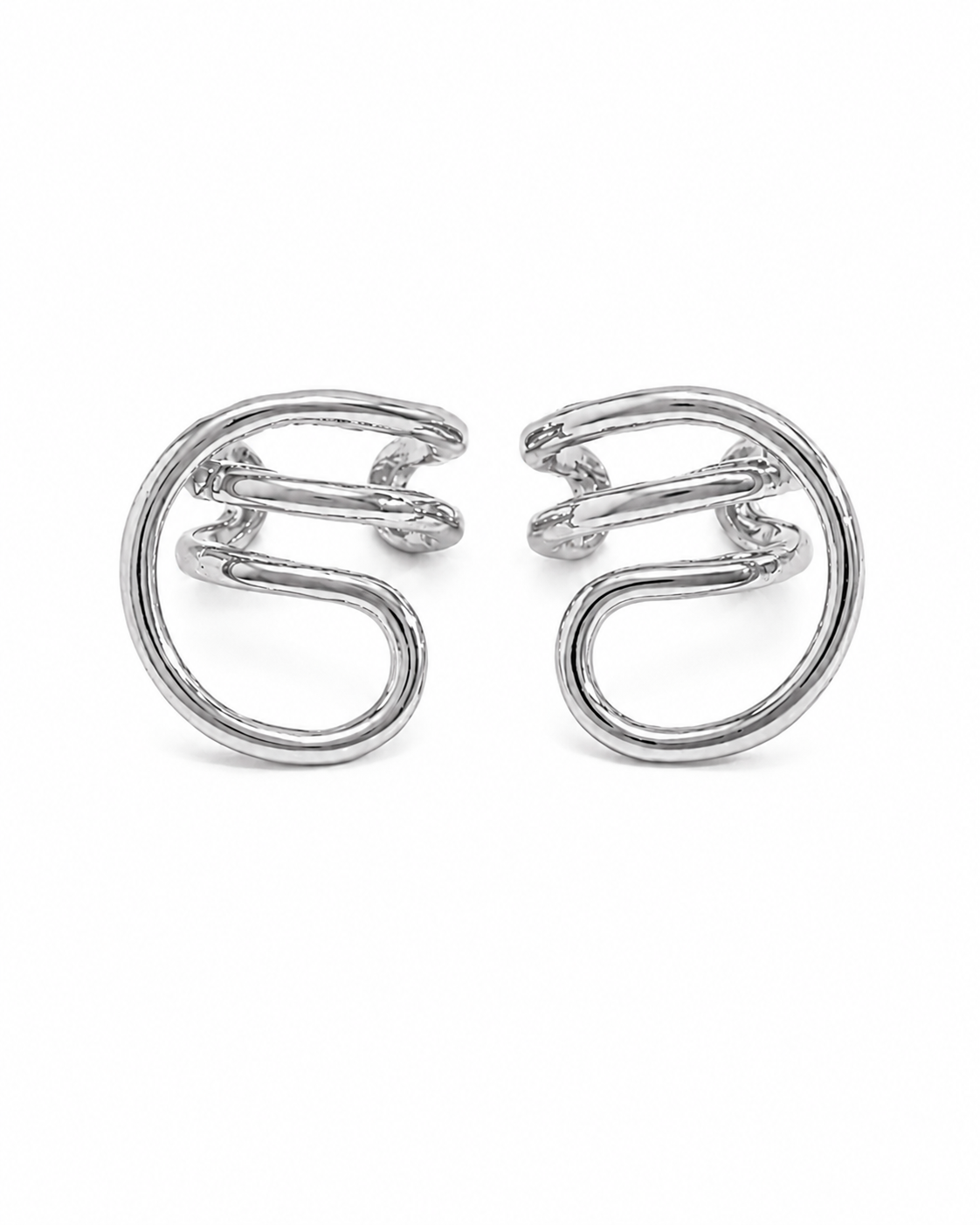 Alternate view of Double Loop Stud Earrings by Zodiglow