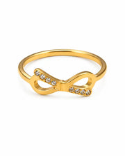 Front view of Élan Bow Zircon Ring by Zodiglow