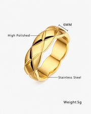 Additional view 7 of Élan Faceted Band Ring by Zodiglow