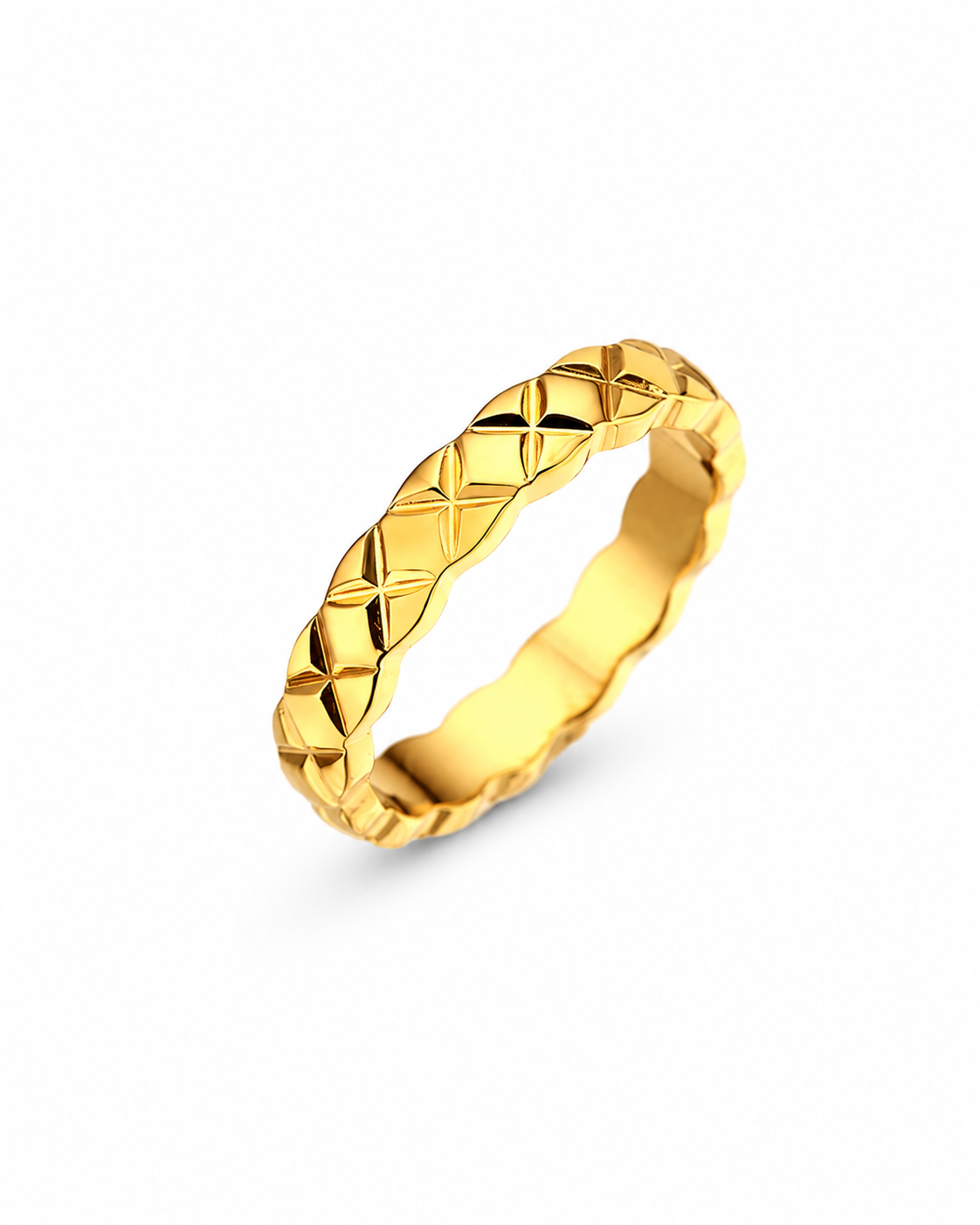 Additional view 9 of Élan Faceted Band Ring by Zodiglow