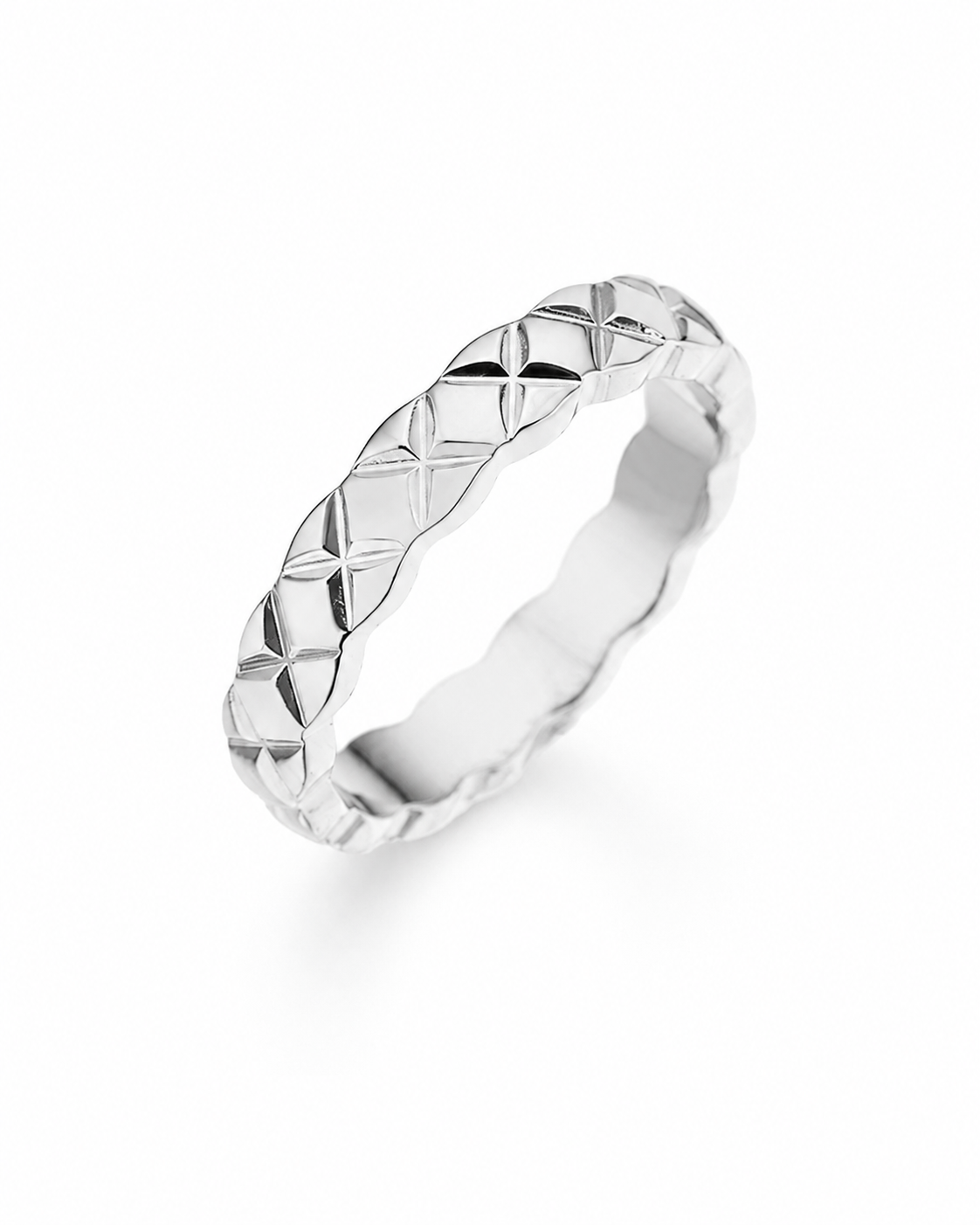Additional view 10 of Élan Faceted Band Ring by Zodiglow