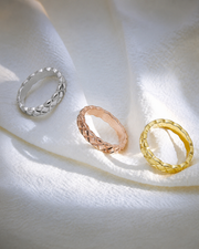 Additional view 12 of Élan Faceted Band Ring by Zodiglow