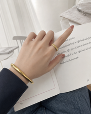Additional view 13 of Élan Faceted Band Ring by Zodiglow