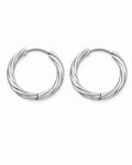 Front view of Élan Twisted Hoop Earrings by Zodiglow
