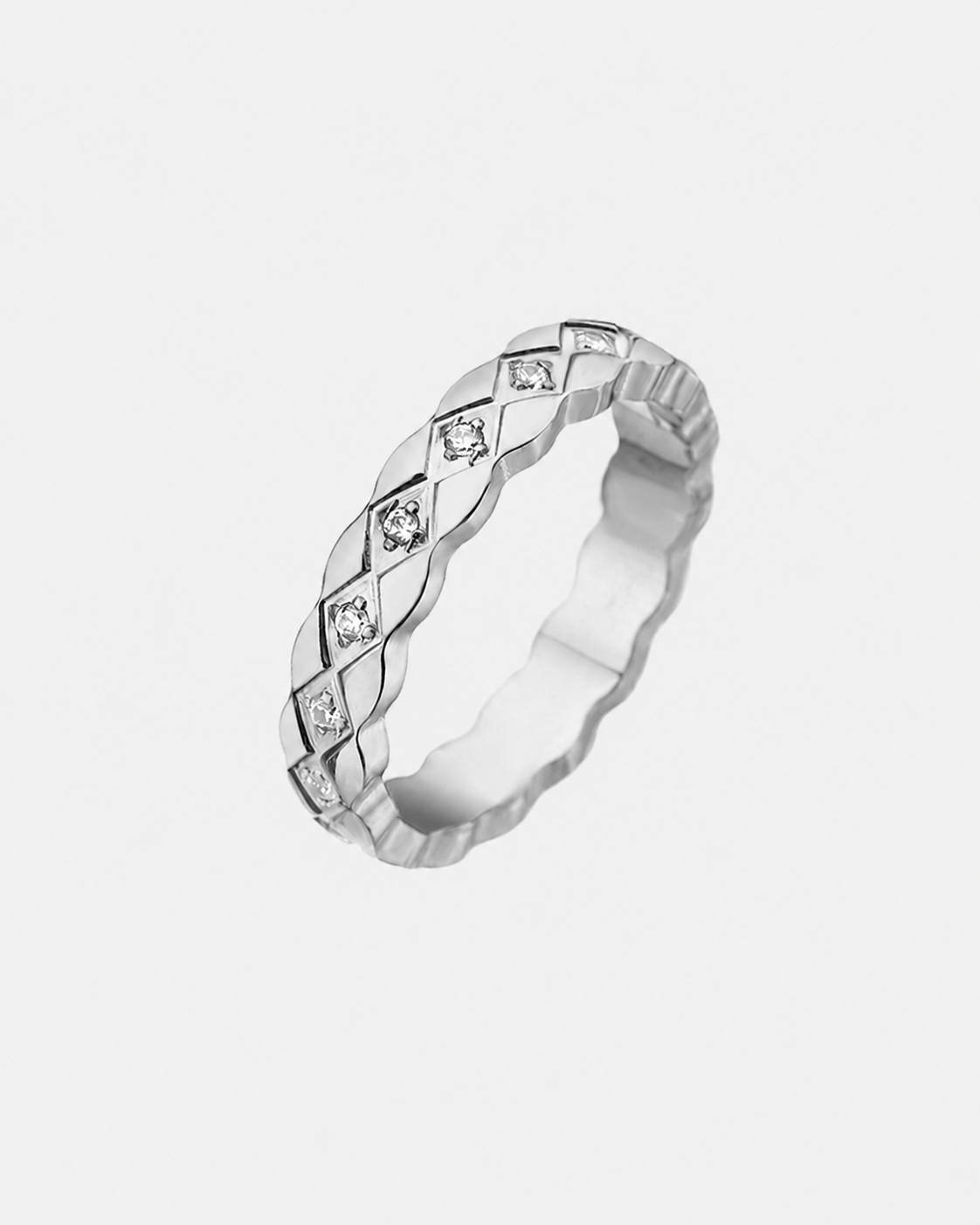 Detail view of Élan Zircon Band Ring by Zodiglow