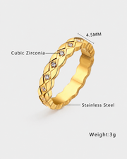 Additional view 8 of Élan Zircon Band Ring by Zodiglow