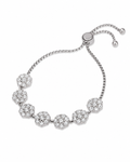 Front view of Elara Bloom Zircon Slider Bracelet by Zodiglow