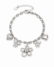 Side view of Elara Garden Charm Necklace & Bracelet by Zodiglow