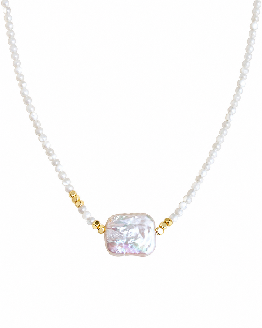 Éloise Baroque Freshwater Pearl Beaded Necklace