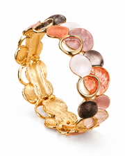 Detail view of Enamel Petal Bracelet by Zodiglow