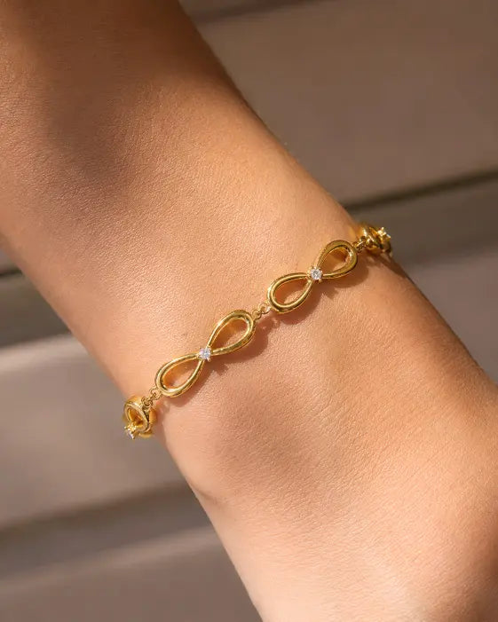 Alternate view of Endless Link Gold Bracelet by Zodiglow